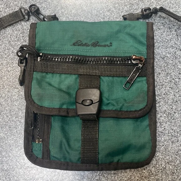 Eddie Bauer Forest Green and Black Mini Bag-crossover - Picture 1 of 8